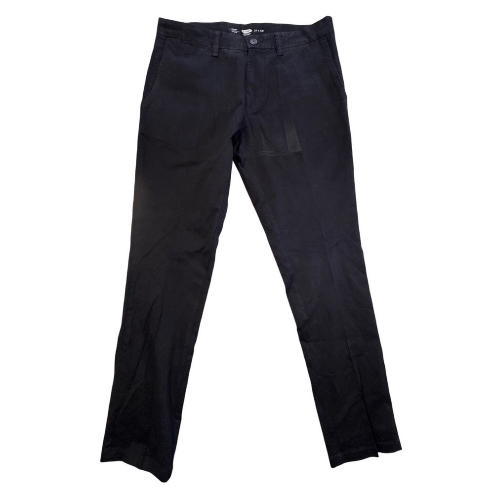 Old Navy Skinny Chino Pants Black Stretch 31x30 Cotton Blend Trousers